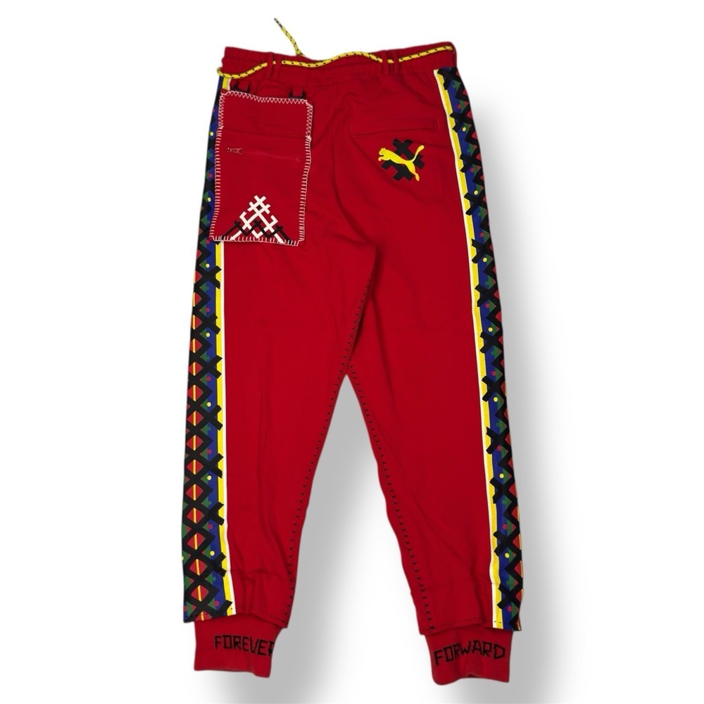 Puma x Jahnkoy Jogger Sweatpants Mens Size M Detachable Bag‎ Red